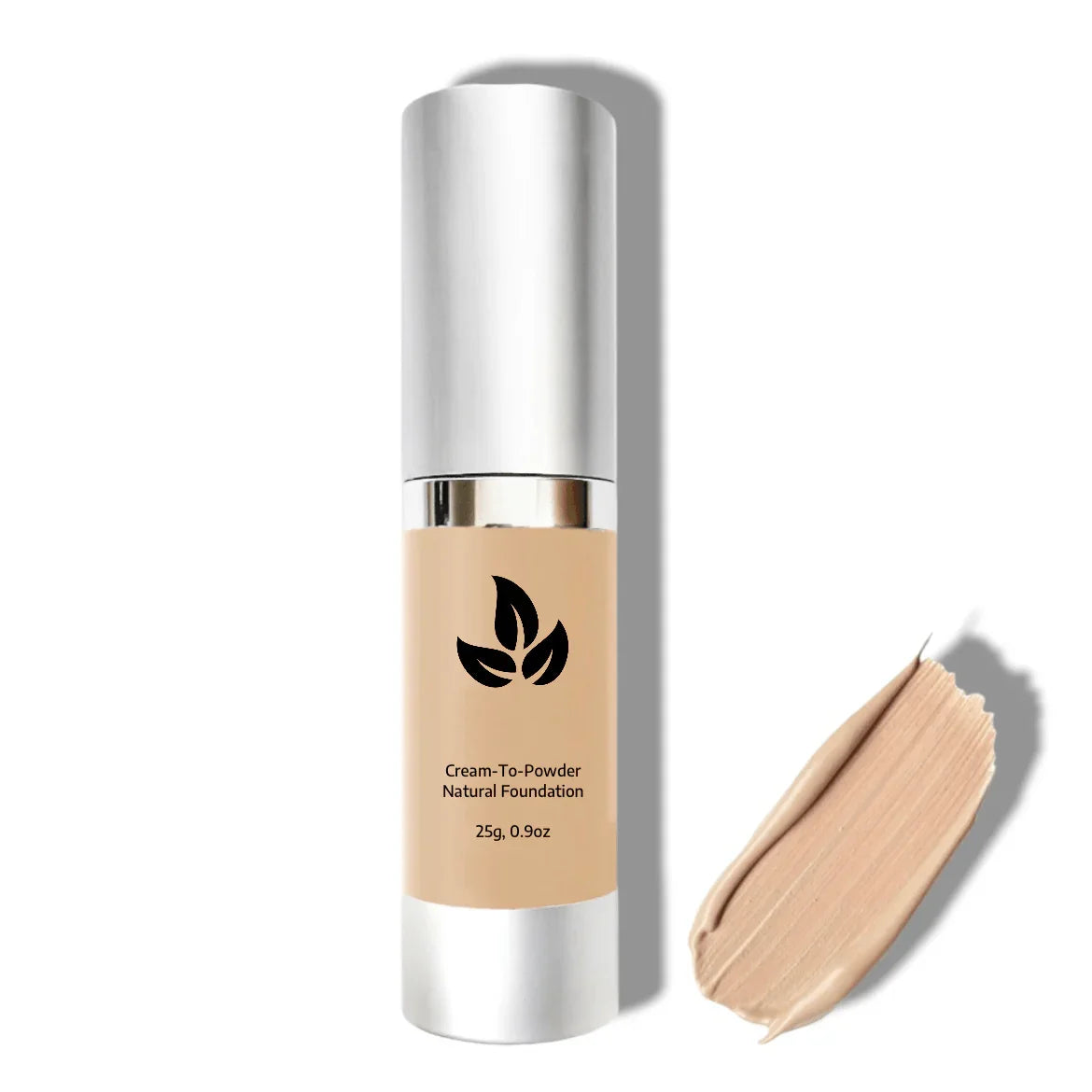 Cream-To-Powder Natural Foundation (BEIGE) (25g, 0.9oz.) - Private Label Face Makeup - Private Label - ▸PRIVATELABEL, ★Must be VEGAN - DR.HC Cosmetic Lab